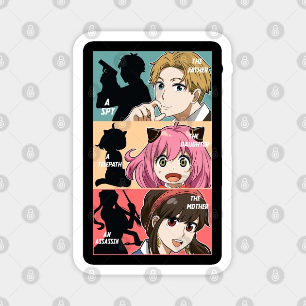 Forger Family Together – Spy x Family Magnet by Otaku Vibes