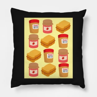 Peanut Butter And Jam Sandwich Patterns Pillow