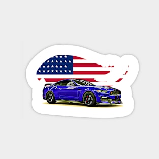 GT500 Mustang USA Print Magnet