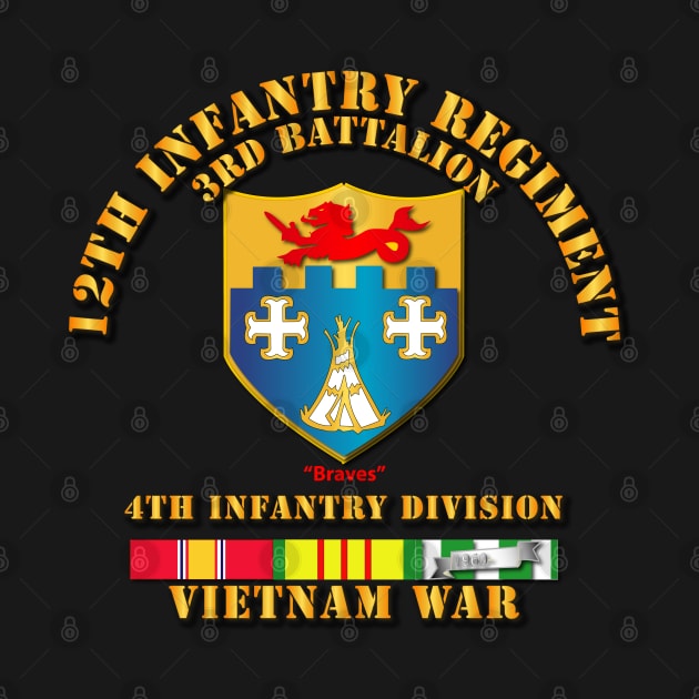 3rd Bn 12th Inf w VN Svc Ribbons by twix123844