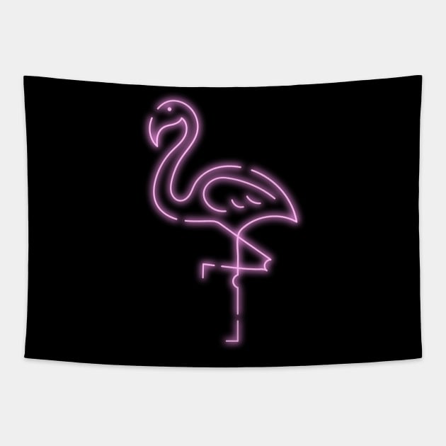The Pink Flamingo edit Tapestry by MSC