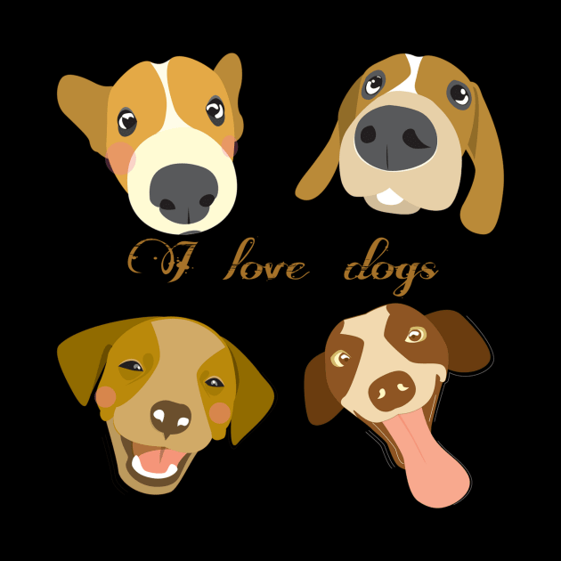 I love dogs by teedesign20