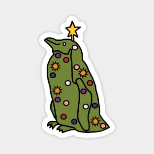 Funny Christmas Tree Penguin Magnet