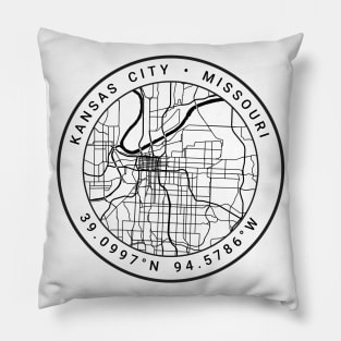 Kansas City Map Pillow