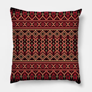 Ethnic Slavic pixel carpet texture #3 Pillow