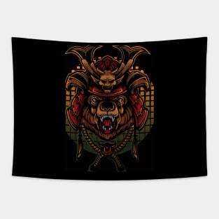 The Samurai bear Tapestry