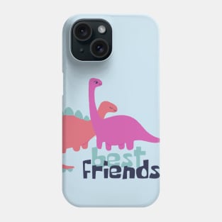 Best Friends cute pink dinosaurs Phone Case