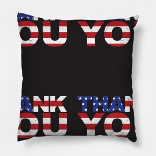 Thank You American Flag Pillow