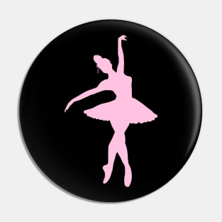 Pink Ballerina Silhouette Pin