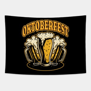 3 Beers Oktoberfest Party Tapestry