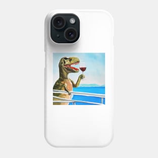 T-Rex With Wine Phone Case
