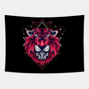 lion head illustration Tapestry