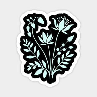 Silhouette Blossoms Magnet