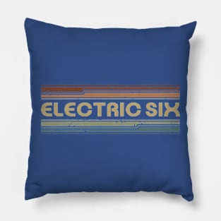 Electric Six Retro Lines Pillow