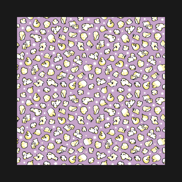 Popcorn Party Pattern violet by colorofmagic