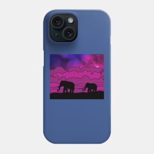 Retro Vintage Sunset Africa At Night Phone Case