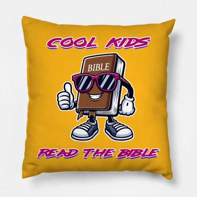 Stylish Scripture Study - Cool Kids Read the Bible Pillow by Reformed Fire