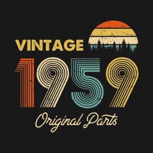 Vintage 1959 T-Shirt - Birthday Gift for Men Women T-Shirt