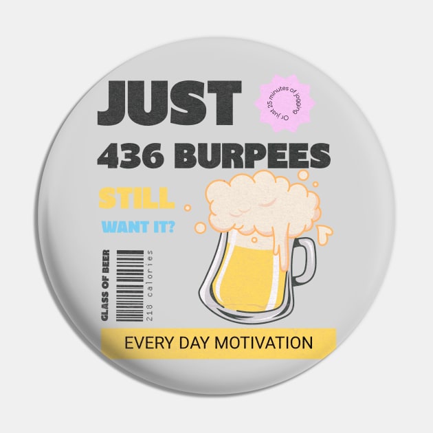 436 Burpees Pin by SashaShuba