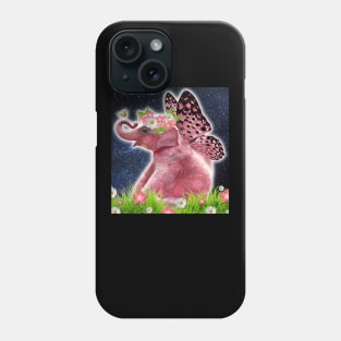 CUTIE PINK BUTTERFLY ELEPHANT!😊❤️ Phone Case