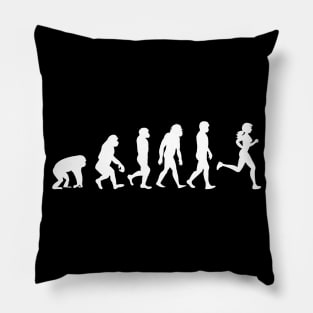 Minimalistic Running Evolution Jogging Girls Pillow