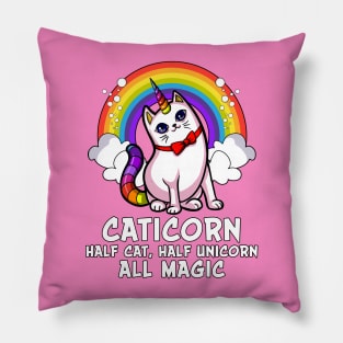 Caticorn Cat Unicorn Pillow