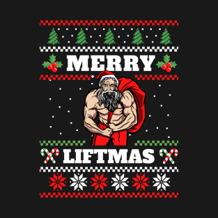 Ugly Sweater Gym Christmas T-Shirt