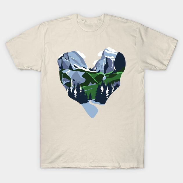 Mountain Heart - Mountain - T-Shirt | TeePublic