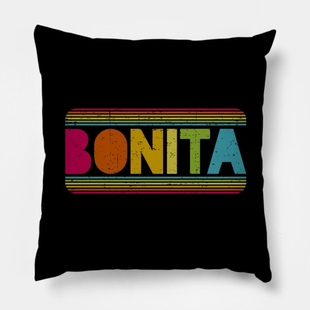 Bonita - Vintage grunge design - beauty - pretty Pillow by verde