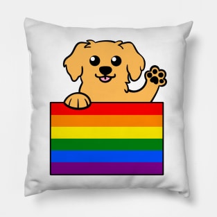 Love is Love Puppy - Golden v2 Pillow