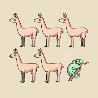 Llama Llama Llama Llama Llama Chameleon T-Shirt