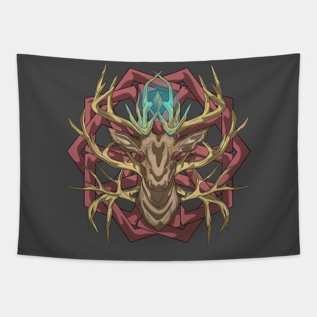 Sage Deer Tapestry by Marco.cheyos