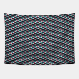 Night Festive Pine Triangle Mosaic Abstract Christmas Pattern Tapestry