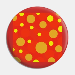 red and orange japanese pop art inspired pattern Pin