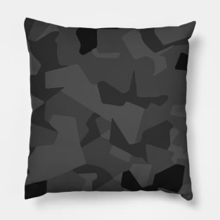 Design camo pattern dark grey Pillow