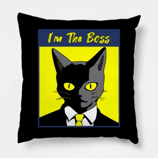 Cat I'm the boss Pillow