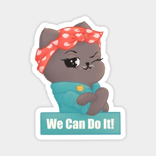 We Can Do It Cat edition Magnet