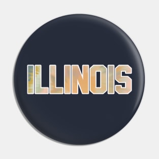 Illinois Jersey Letter State Tie Dye Pastel Pin