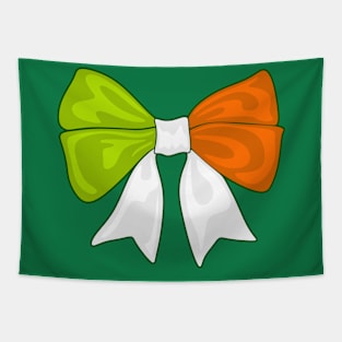 Paddys Day Irish Flag Bow Tapestry