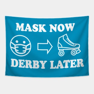 Mask Now, Derby Later Tapestry