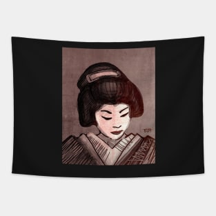 Geisha illustration Tapestry