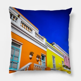 Colorful Houses in Cape Town Pillow