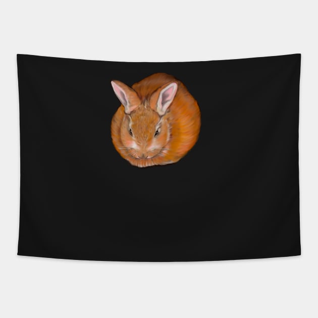 bunny rabbit cute baby ginger bunny rabbit Tapestry by Artonmytee