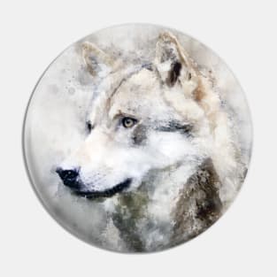 Dramabite Watercolor wolf wolves grey artsy artistic painting wildlife Pin