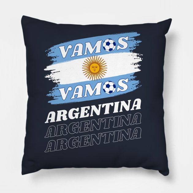 Argentina Qatar World Cup 2022 Pillow by Ashley-Bee