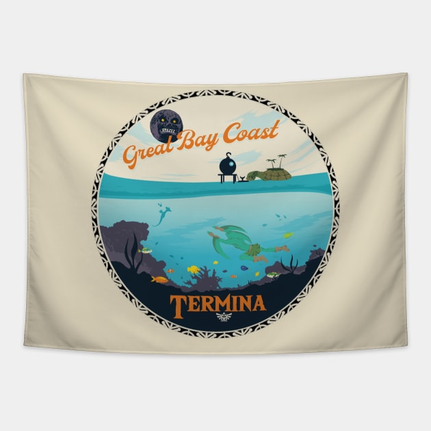 Great Bay Coast Tapestry by Tosky