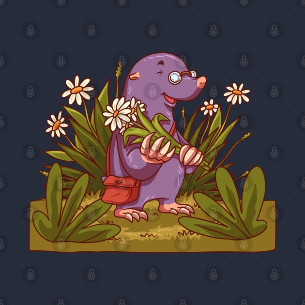 Mole Carrying Flower by Mako Design 