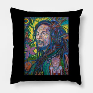 Psychedelic Reggae Rock Portrait Pillow