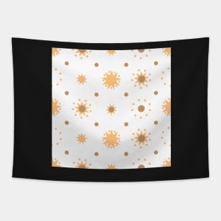 Suns and Dots Pale Orange on White Repeat 5748 Tapestry