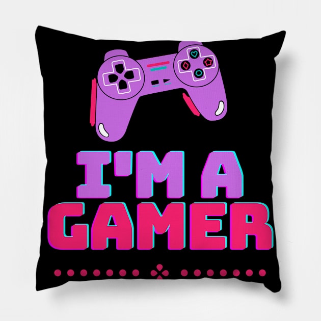 I'M A GAMER Pillow by DMS DESIGN